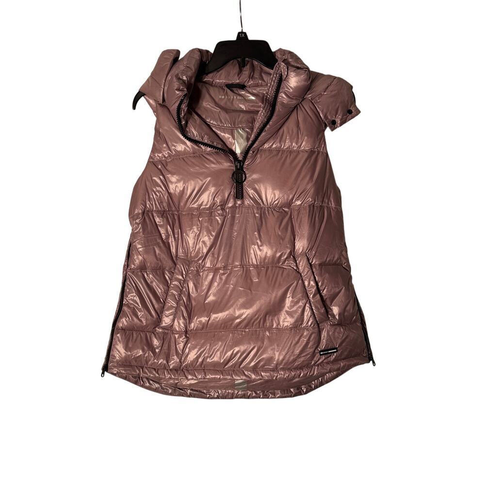 DNKY Sport Premium Down‎ Fill 3/4 Zip Purple Puffer Vest  Women's Medium